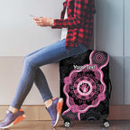 Personalised Australia Breast Cancer Luggage Cover Brave Strong Aboriginal Art