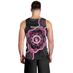 Personalised Australia Breast Cancer Men Tank Top Brave Strong Aboriginal Art