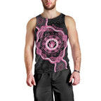 Personalised Australia Breast Cancer Men Tank Top Brave Strong Aboriginal Art