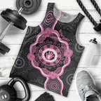 Personalised Australia Breast Cancer Men Tank Top Brave Strong Aboriginal Art