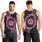 Personalised Australia Breast Cancer Men Tank Top Brave Strong Aboriginal Art