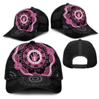 Australia Breast Cancer Mesh Trucker Cap Brave Strong Aboriginal Art - Aussie Hoodie