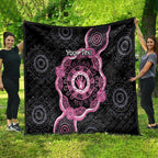Personalised Australia Breast Cancer Quilt Brave Strong Aboriginal Art