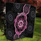 Personalised Australia Breast Cancer Quilt Brave Strong Aboriginal Art