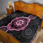 Personalised Australia Breast Cancer Quilt Brave Strong Aboriginal Art