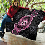 Personalised Australia Breast Cancer Quilt Brave Strong Aboriginal Art
