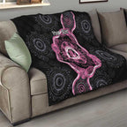 Personalised Australia Breast Cancer Quilt Brave Strong Aboriginal Art