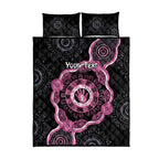 Personalised Australia Breast Cancer Quilt Bed Set Brave Strong Aboriginal Art