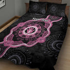 Personalised Australia Breast Cancer Quilt Bed Set Brave Strong Aboriginal Art
