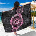 Personalised Australia Breast Cancer Sarong Brave Strong Aboriginal Art