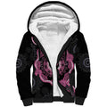 Personalised Australia Breast Cancer Sherpa Hoodie Brave Strong Aboriginal Art