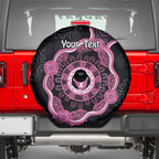 Personalised Australia Breast Cancer Spare Tire Cover Brave Strong Aboriginal Art