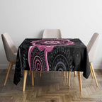 Personalised Australia Breast Cancer Tablecloth Brave Strong Aboriginal Art