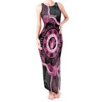 Personalised Australia Breast Cancer Tank Maxi Dress Brave Strong Aboriginal Art