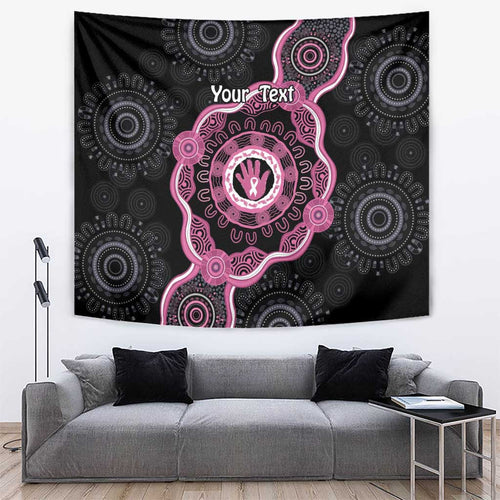 Personalised Australia Breast Cancer Tapestry Brave Strong Aboriginal Art