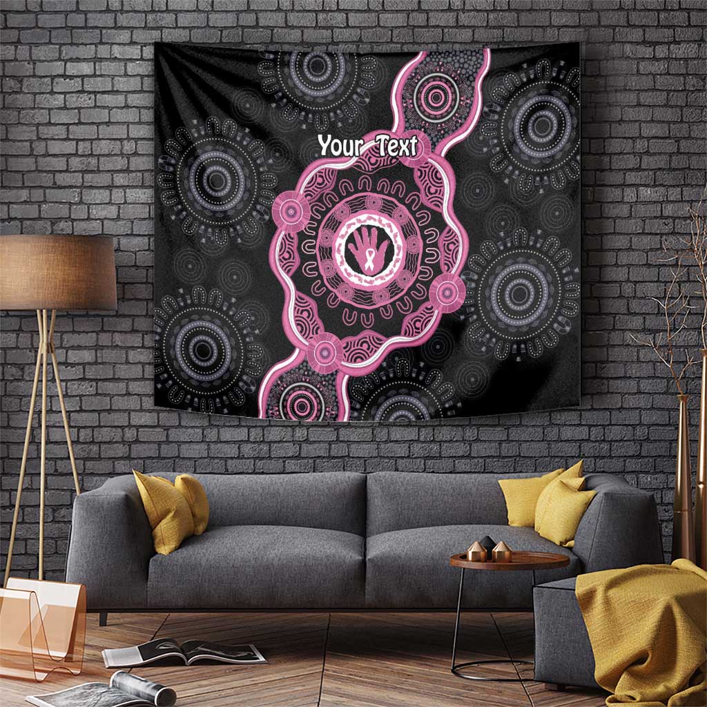 Personalised Australia Breast Cancer Tapestry Brave Strong Aboriginal Art
