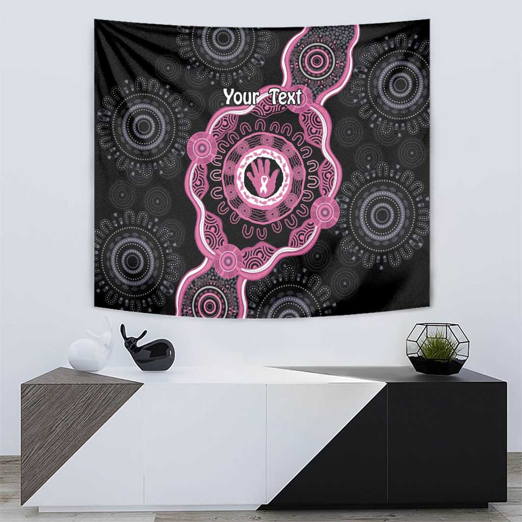 Personalised Australia Breast Cancer Tapestry Brave Strong Aboriginal Art