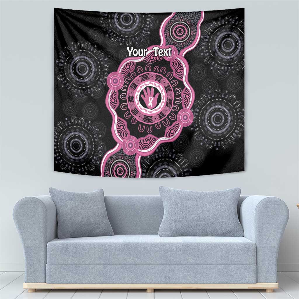 Personalised Australia Breast Cancer Tapestry Brave Strong Aboriginal Art