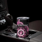 Personalised Australia Breast Cancer Tumbler Cup Brave Strong Aboriginal Art