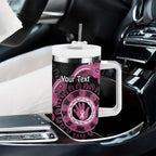 Personalised Australia Breast Cancer Tumbler With Handle Brave Strong Aboriginal Art