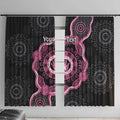 Personalised Australia Breast Cancer Window Curtain Brave Strong Aboriginal Art