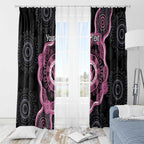 Personalised Australia Breast Cancer Window Curtain Brave Strong Aboriginal Art