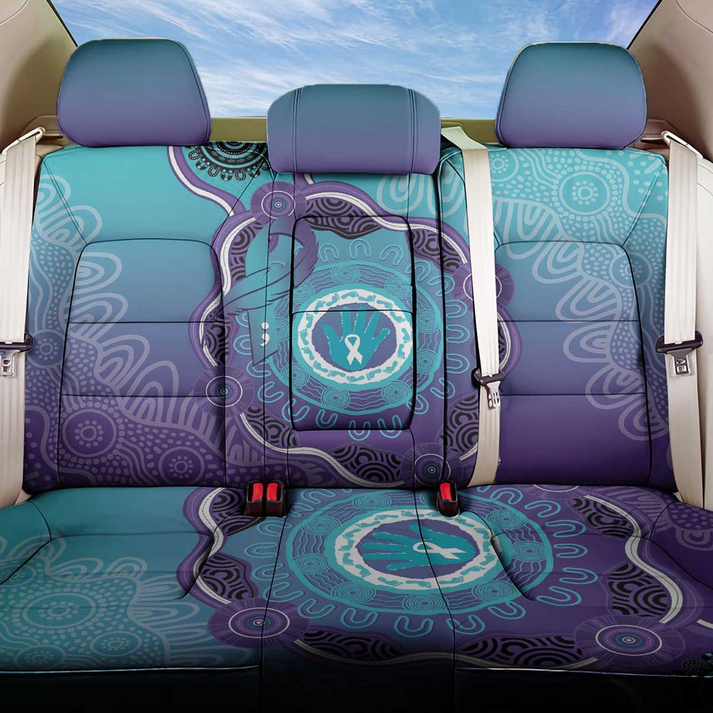 Australia Indigenous Back Car Seat Cover Suicide Prevention Month Ribbon Aboriginal Art