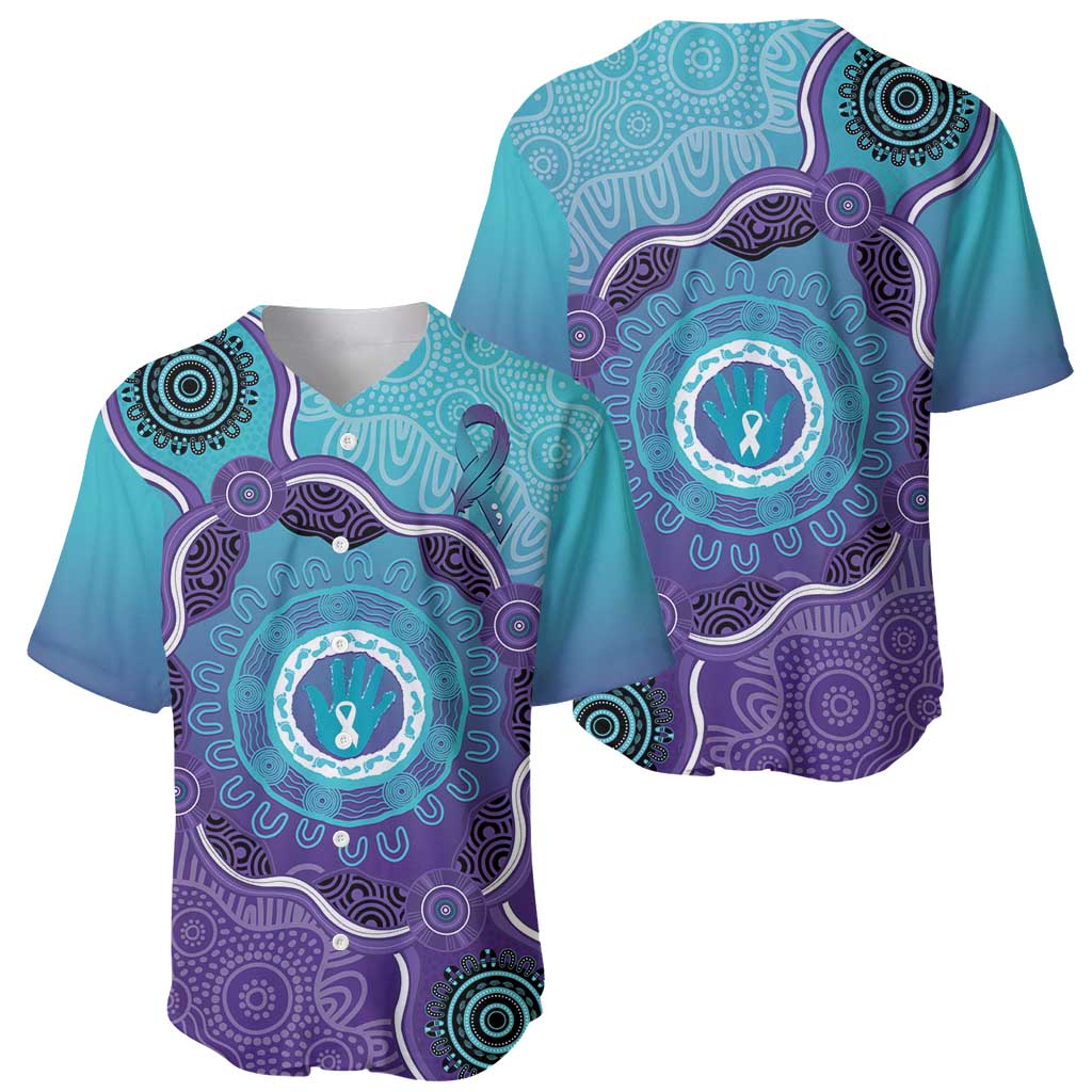 Australia Indigenous Baseball Jersey Suicide Prevention Month Ribbon Aboriginal Art