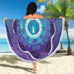 Australia Indigenous Beach Blanket Suicide Prevention Month Ribbon Aboriginal Art