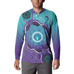 Australia Indigenous Button Sweatshirt Suicide Prevention Month Ribbon Aboriginal Art