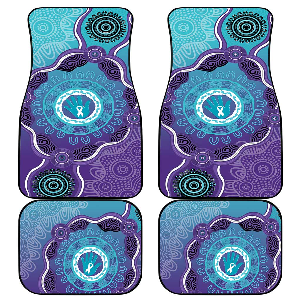 Australia Indigenous Car Mats Suicide Prevention Month Ribbon Aboriginal Art