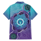 Australia Indigenous Family Matching Long Sleeve Bodycon Dress and Hawaiian Shirt Suicide Prevention Month Ribbon Aboriginal Art