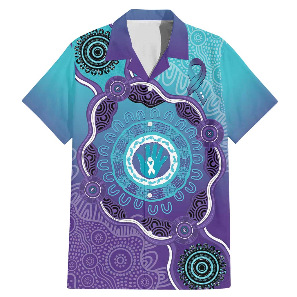 Australia Indigenous Family Matching Mermaid Dress and Hawaiian Shirt Suicide Prevention Month Ribbon Aboriginal Art