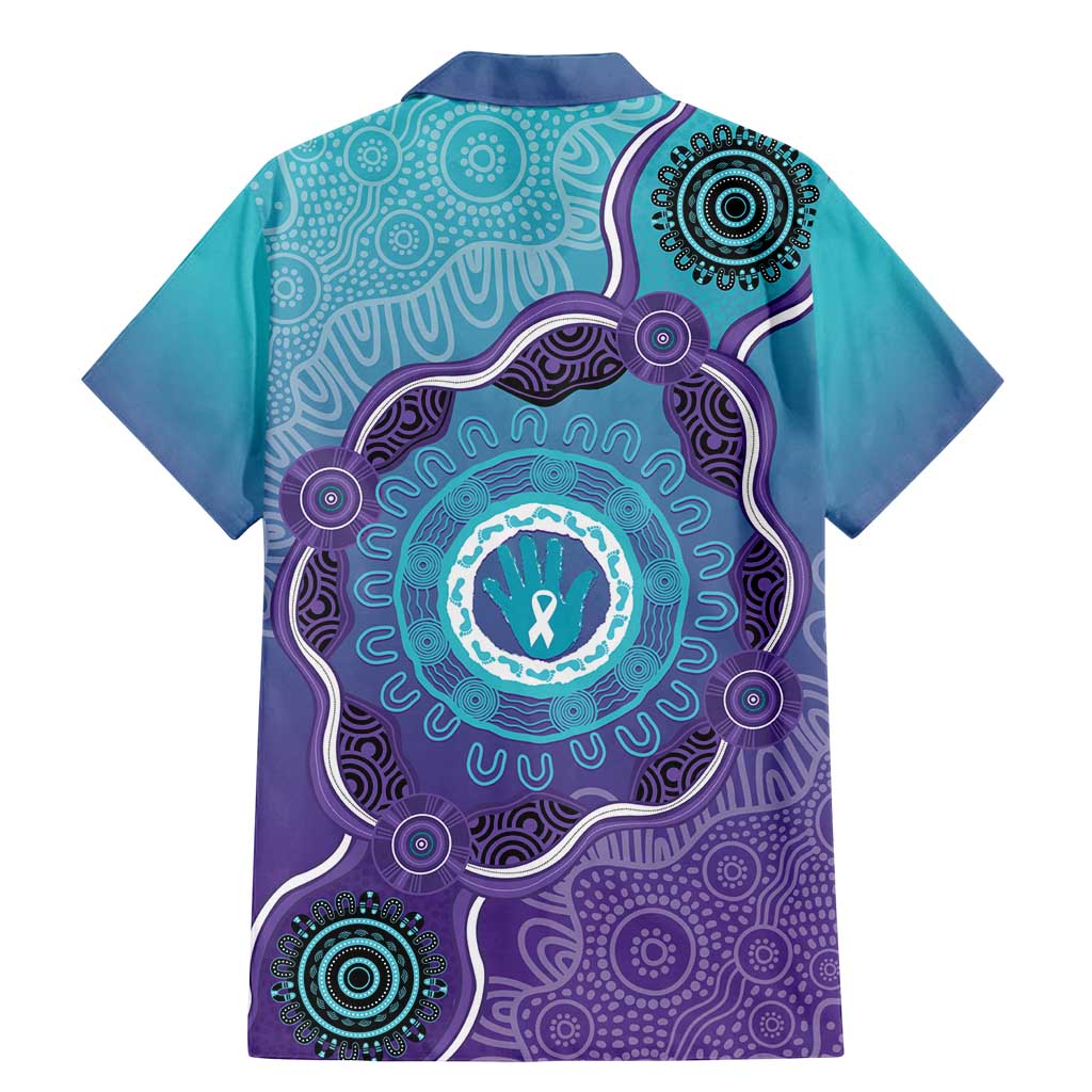 Australia Indigenous Family Matching Mermaid Dress and Hawaiian Shirt Suicide Prevention Month Ribbon Aboriginal Art
