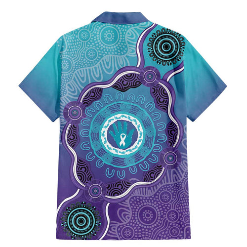 Australia Indigenous Family Matching Mermaid Dress and Hawaiian Shirt Suicide Prevention Month Ribbon Aboriginal Art