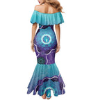 Australia Indigenous Family Matching Mermaid Dress and Hawaiian Shirt Suicide Prevention Month Ribbon Aboriginal Art