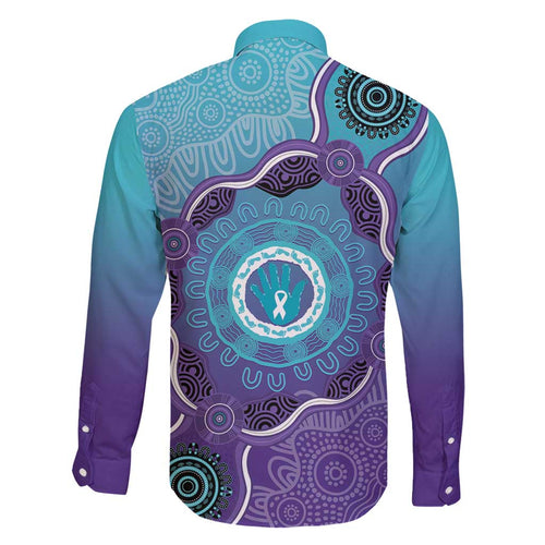 Australia Indigenous Family Matching Summer Maxi Dress and Hawaiian Shirt Suicide Prevention Month Ribbon Aboriginal Art