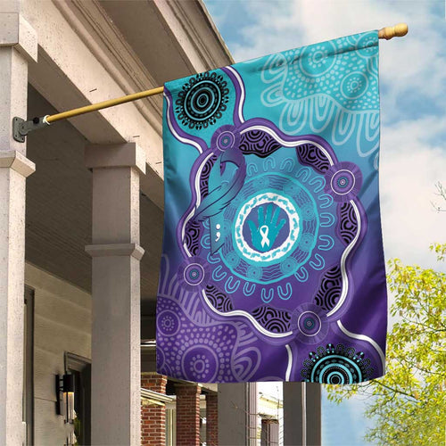 Australia Indigenous Garden Flag Suicide Prevention Month Ribbon Aboriginal Art