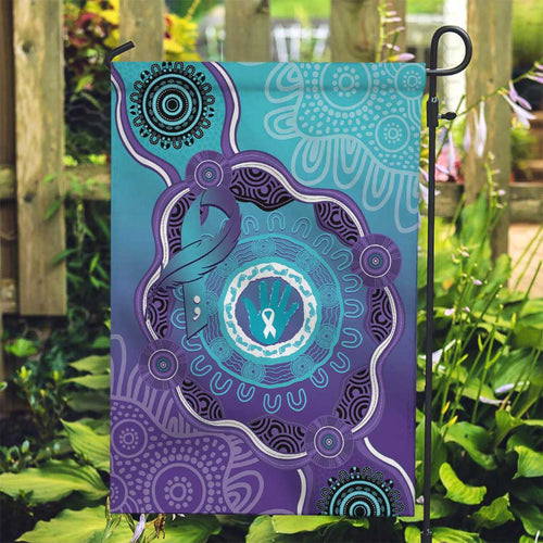 Australia Indigenous Garden Flag Suicide Prevention Month Ribbon Aboriginal Art