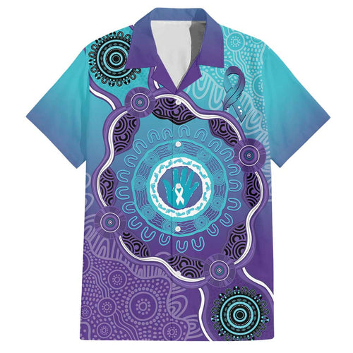 Australia Indigenous Hawaiian Shirt Suicide Prevention Month Ribbon Aboriginal Art