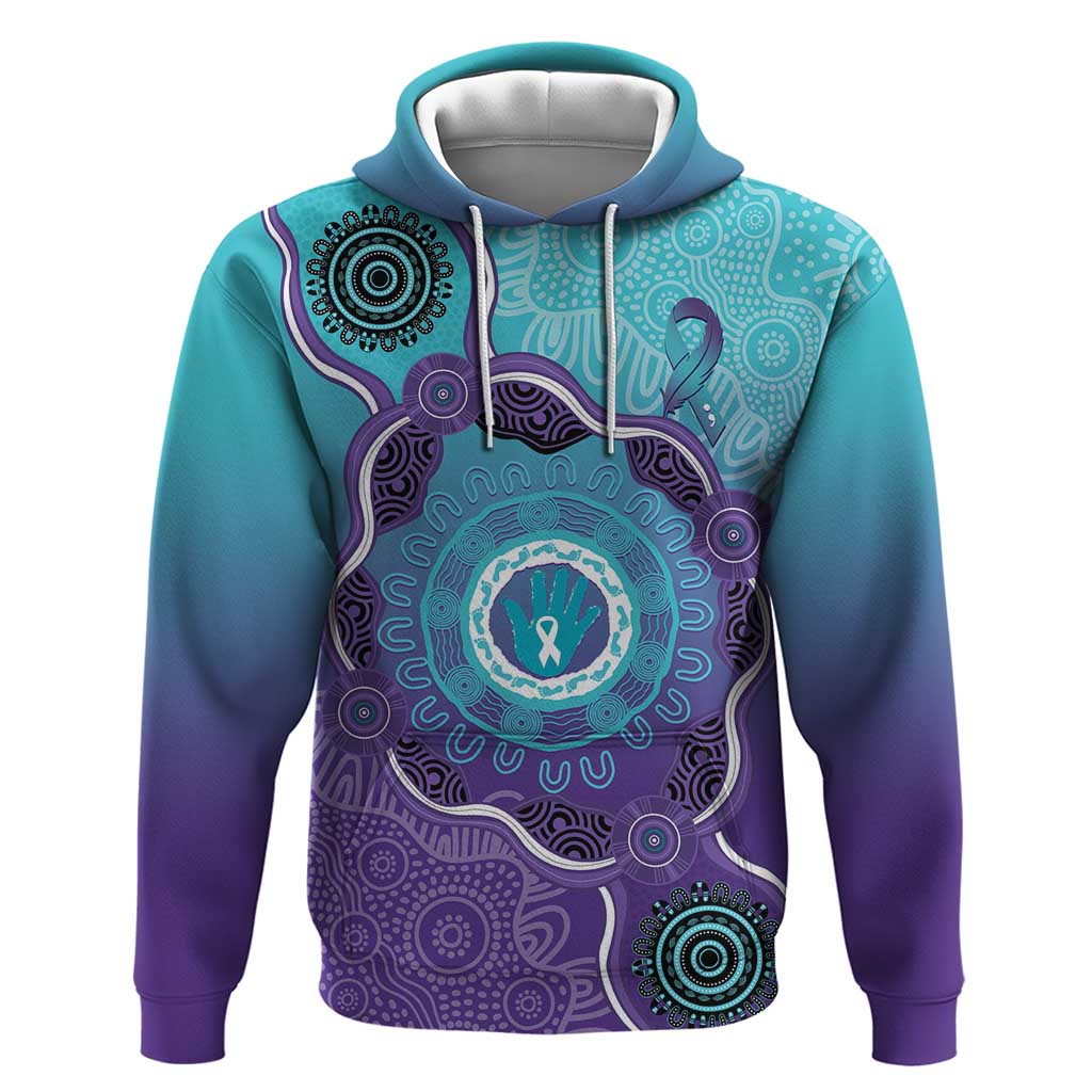 Australia Indigenous Hoodie Suicide Prevention Month Ribbon Aboriginal Art