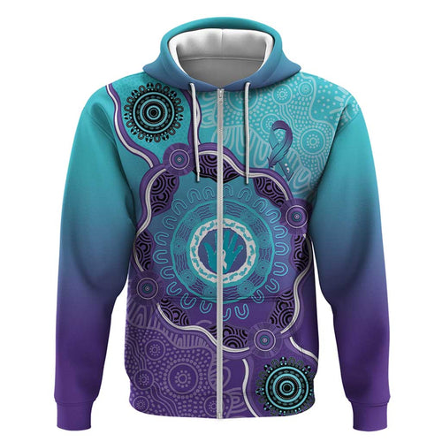 Australia Indigenous Hoodie Suicide Prevention Month Ribbon Aboriginal Art