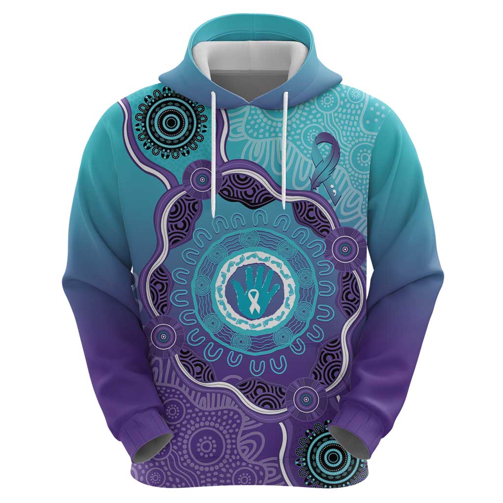 Australia Indigenous Hoodie Suicide Prevention Month Ribbon Aboriginal Art