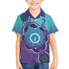 Australia Indigenous Kid Hawaiian Shirt Suicide Prevention Month Ribbon Aboriginal Art