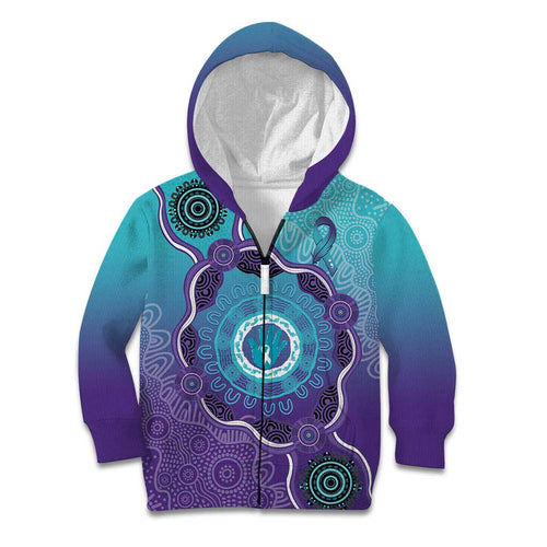Australia Indigenous Kid Hoodie Suicide Prevention Month Ribbon Aboriginal Art