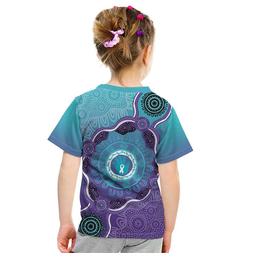 Australia Indigenous Kid T Shirt Suicide Prevention Month Ribbon Aboriginal Art
