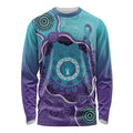 Australia Indigenous Long Sleeve Shirt Suicide Prevention Month Ribbon Aboriginal Art