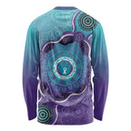 Australia Indigenous Long Sleeve Shirt Suicide Prevention Month Ribbon Aboriginal Art