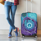 Australia Indigenous Luggage Cover Suicide Prevention Month Ribbon Aboriginal Art