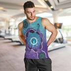 Australia Indigenous Men Tank Top Suicide Prevention Month Ribbon Aboriginal Art